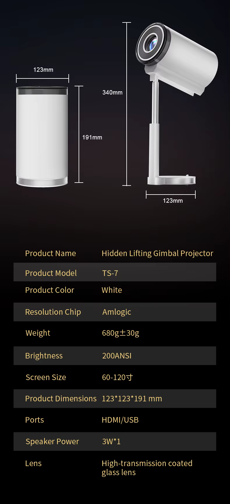 4K Full HD 1080P Projecto Android 13 Smart Projector Dual Wifi6 BT5.0 1280*720P Outdoor Projector Home Theater Beam Projector — image 3