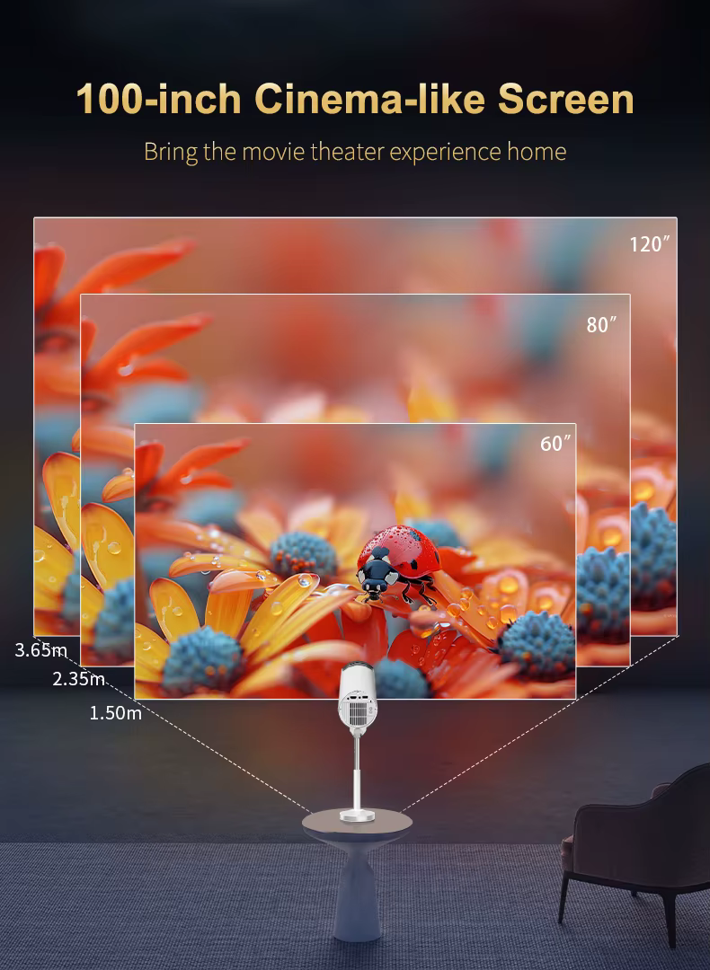 4K Full HD 1080P Projecto Android 13 Smart Projector Dual Wifi6 BT5.0 1280*720P Outdoor Projector Home Theater Beam Projector — image 5