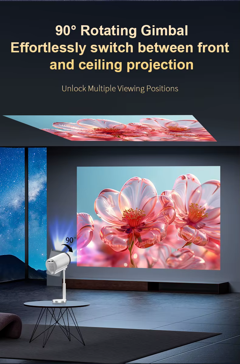 4K Full HD 1080P Projecto Android 13 Smart Projector Dual Wifi6 BT5.0 1280*720P Outdoor Projector Home Theater Beam Projector — image 6