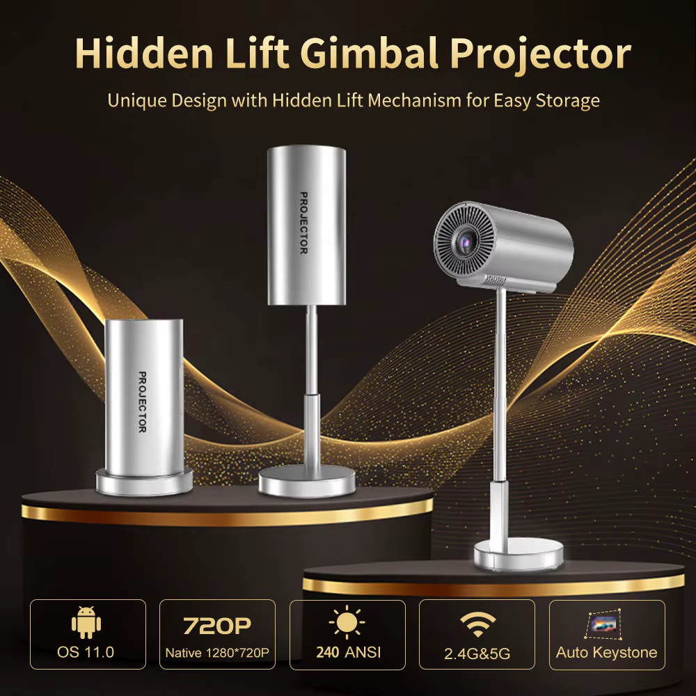 TS-3 Wholesales Smart LED Proyector 4K Wifi Android 11 Video Projecteur Home Theater Folding Portable Android Projector — image 2