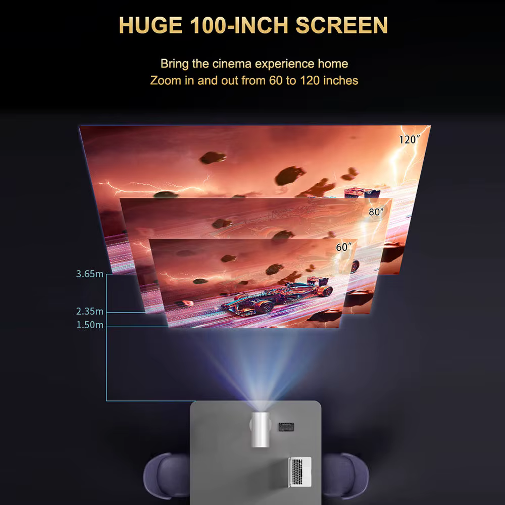 TS-3 Wholesales Smart LED Proyector 4K Wifi Android 11 Video Projecteur Home Theater Folding Portable Android Projector — image 6