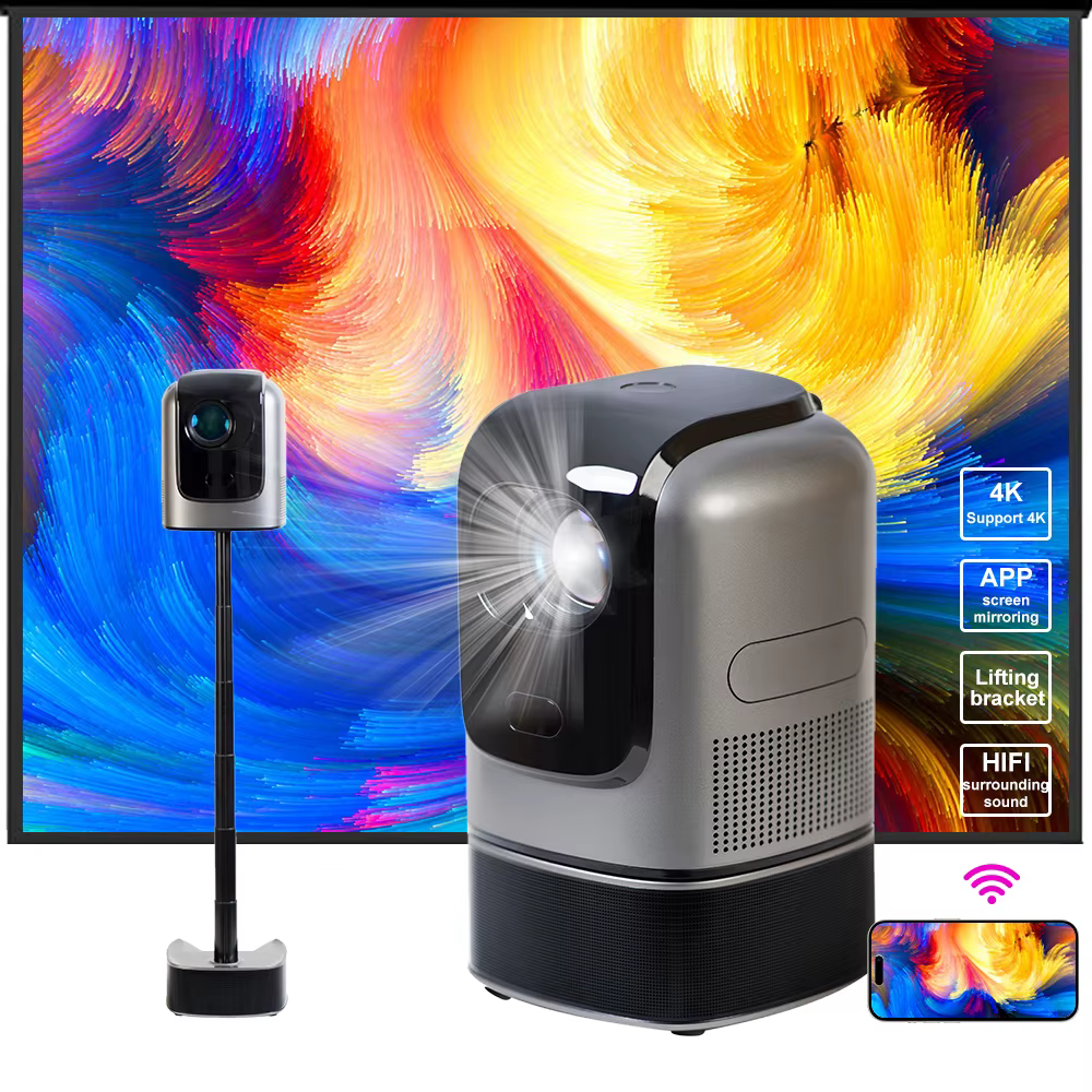 Proyector TS-1 Video Projector Mini Smart Led Lamp Home Portable Lcd Mini Projectors 1080p Full HD Android Projector With Stand — image 2