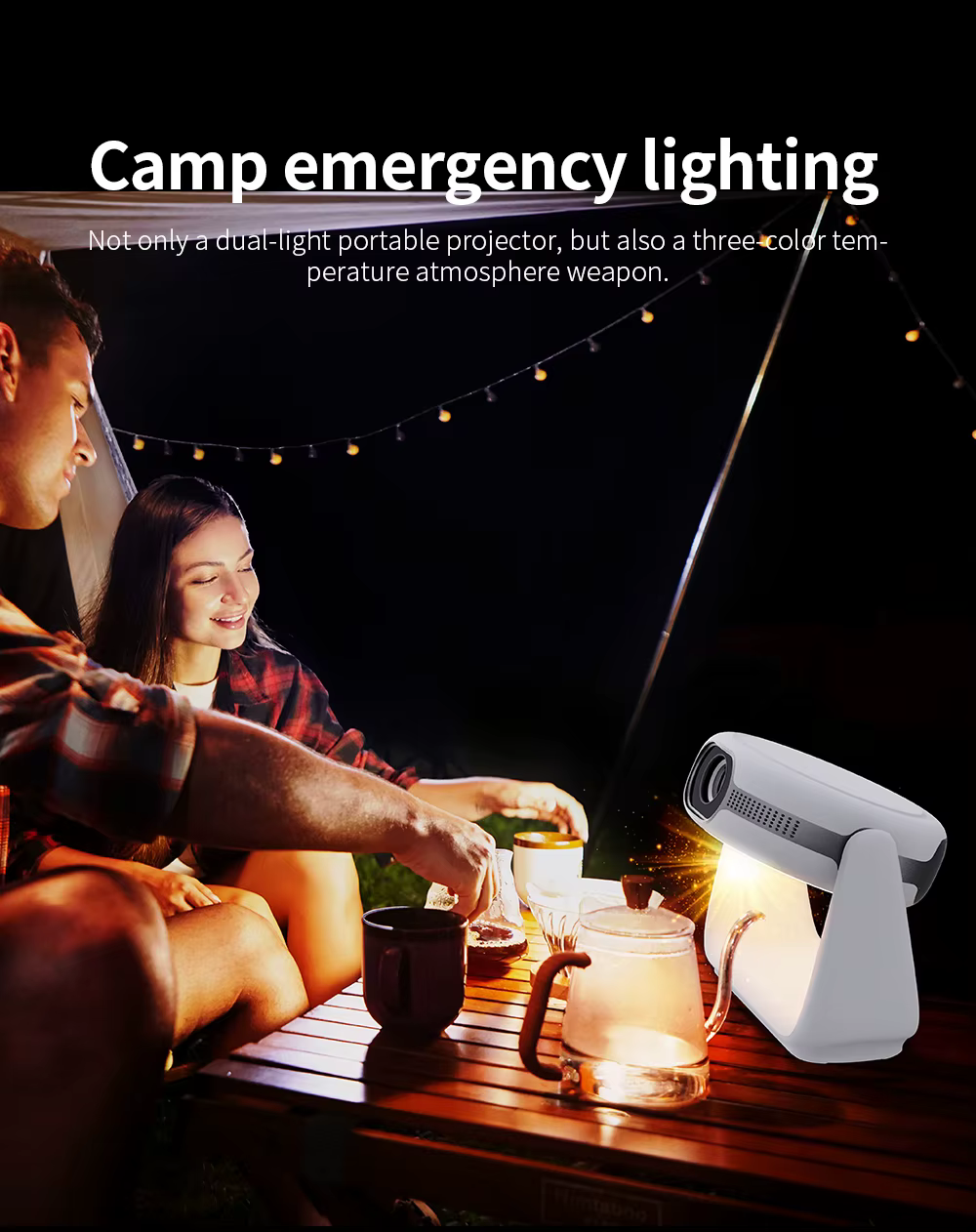 Tripsky K1 Android Projector WIFI BT 230ANSI Mini Rechargeable Projector with Battery Smart Home Theater Video Proyector — image 6