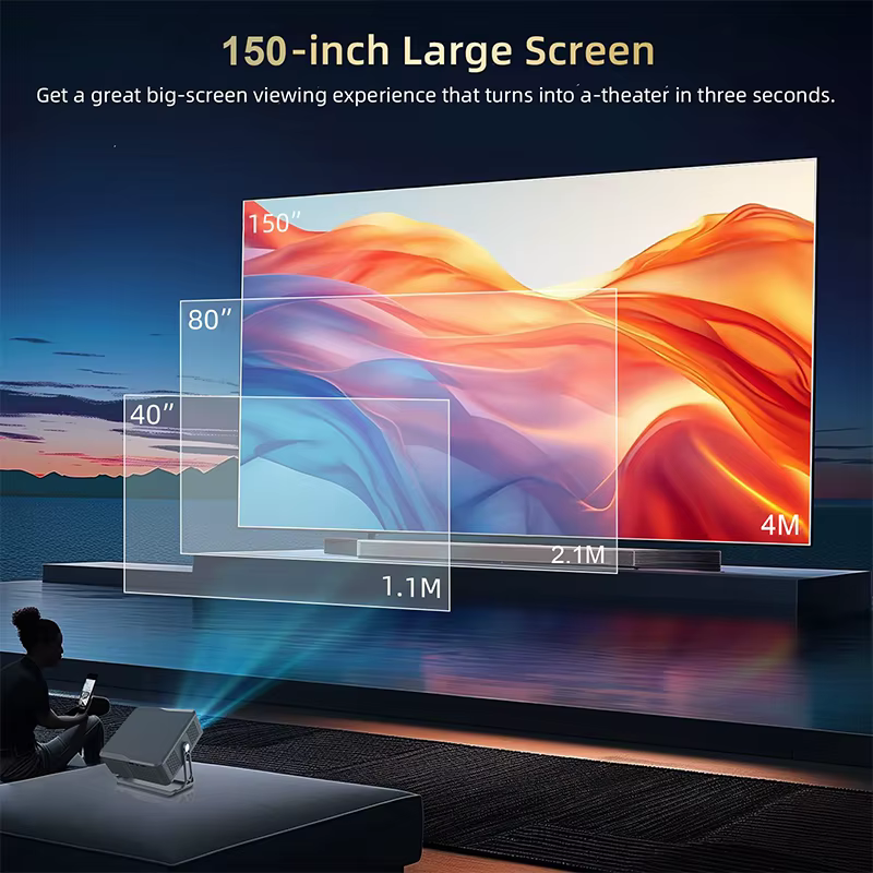 Tripsky T7 1080P Projector 4K Video Movie Smart Android Proyector WiFi High Brightness Home Theater Beamer Projectors — image 4