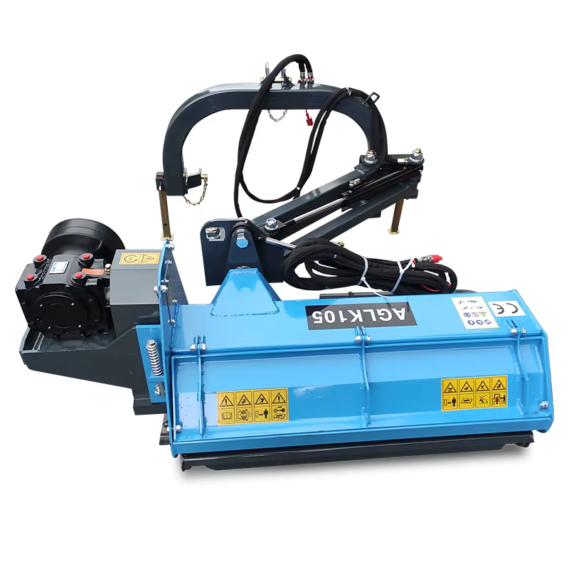 Farming Equipment Tractor PTO Driven Grass Cutting Machine Hydraulic Flail Mower with an Outreach Arm — image 3