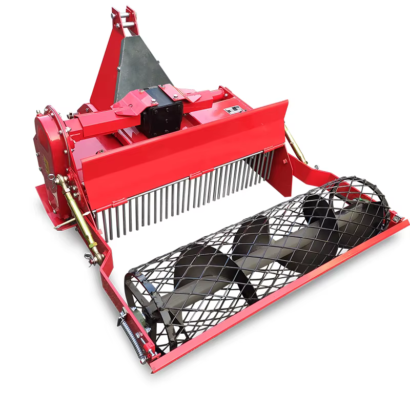 Agricultural Machinery 3 Point PTO Driven Farm Cultivator Tractor Rotary Tiller Stone Burier for Sale — image 3