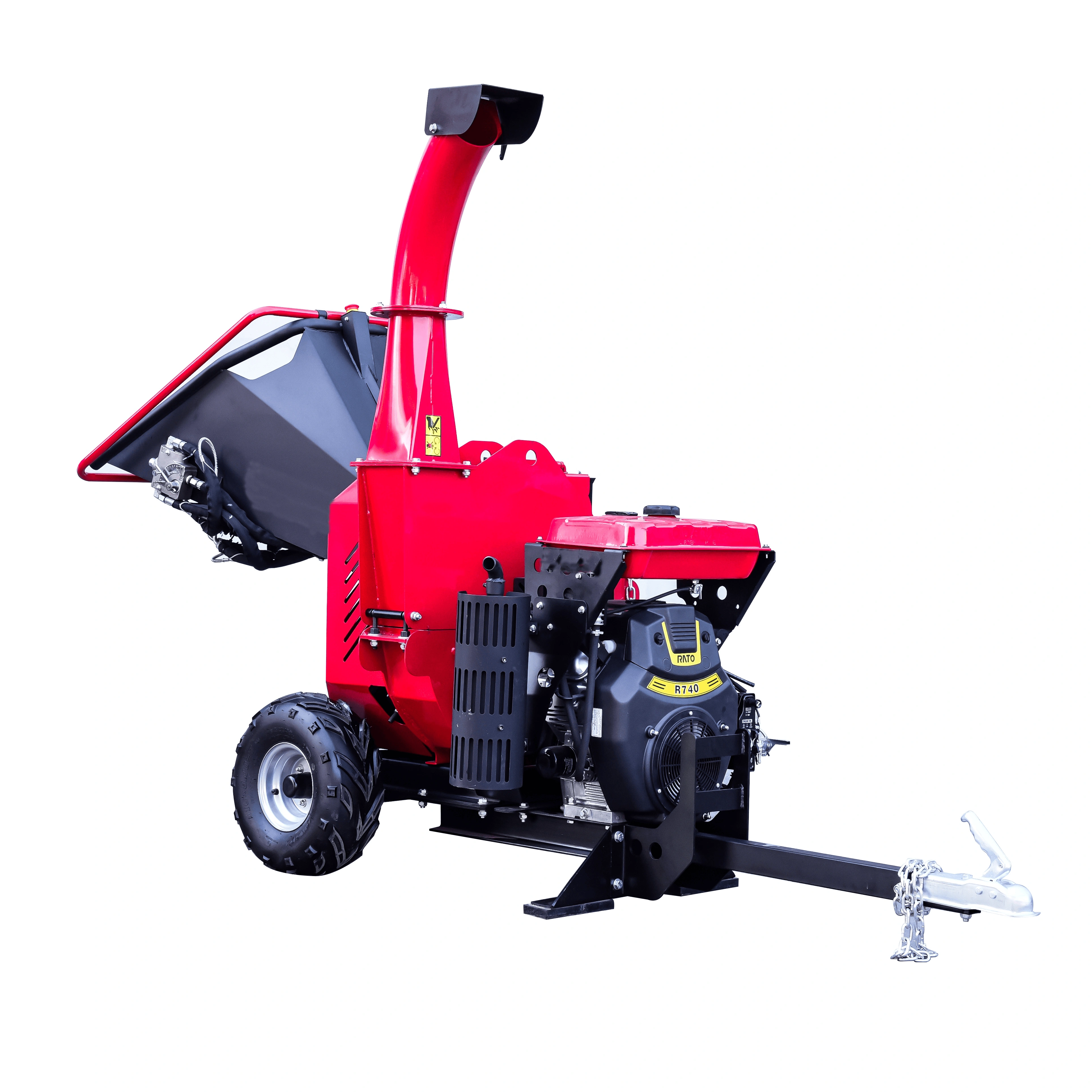 High Quality Disc Type  Hydraulic Feeding ATV Gasoline Wood Chipper Shredder — image 2