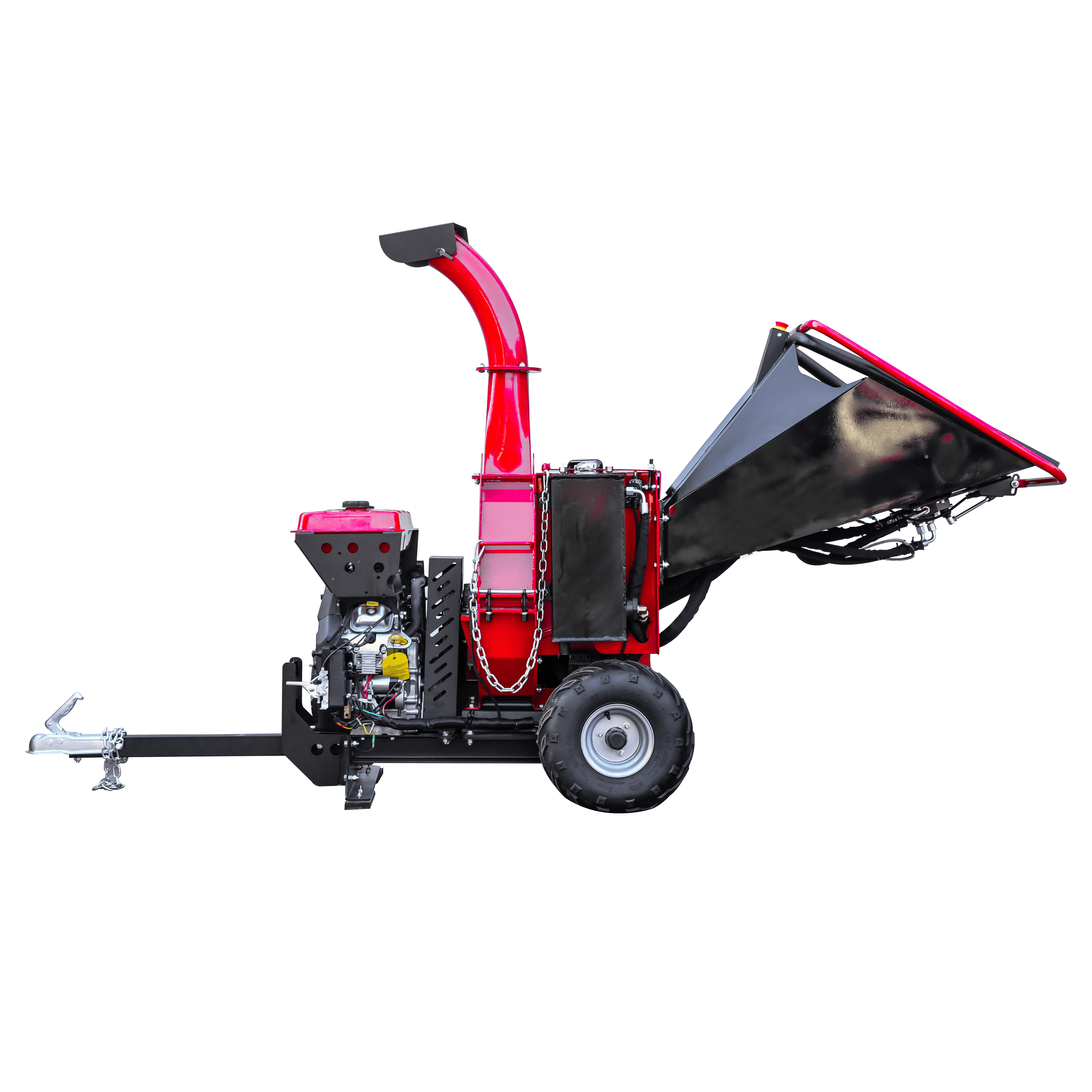 High Quality Disc Type  Hydraulic Feeding ATV Gasoline Wood Chipper Shredder — image 3