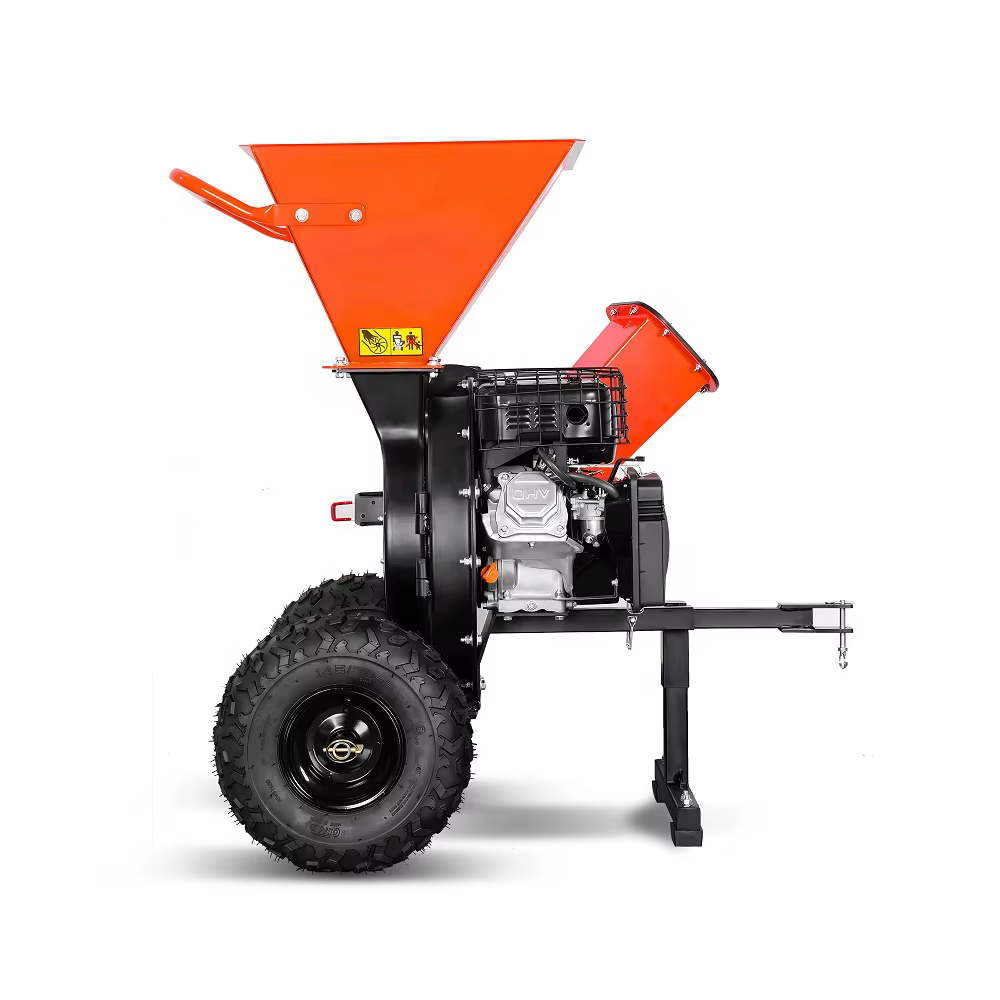 Factory Price MIni Home Use 7HP Gasoline Wood Chipper With Tow Bar — image 2