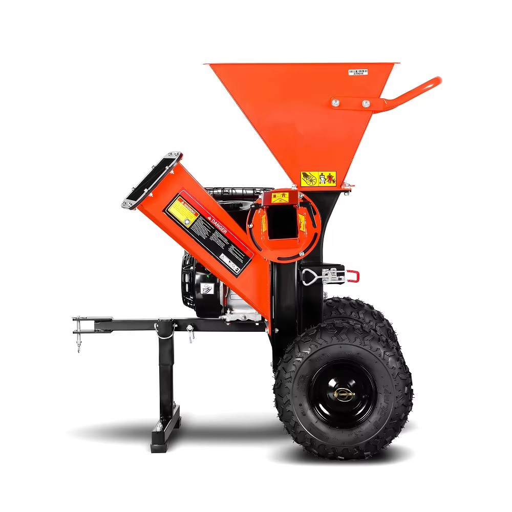 Factory Price MIni Home Use 7HP Gasoline Wood Chipper With Tow Bar — image 4