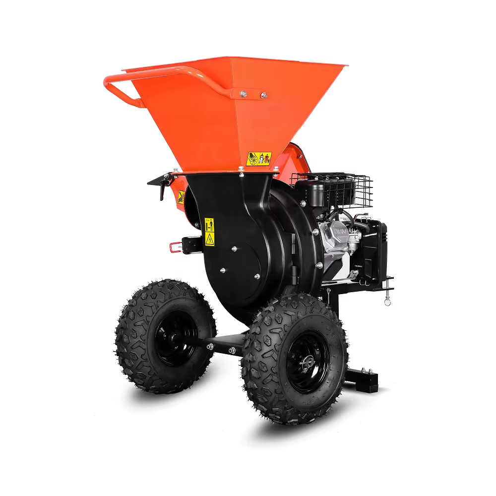Factory Price MIni Home Use 7HP Gasoline Wood Chipper With Tow Bar — image 5