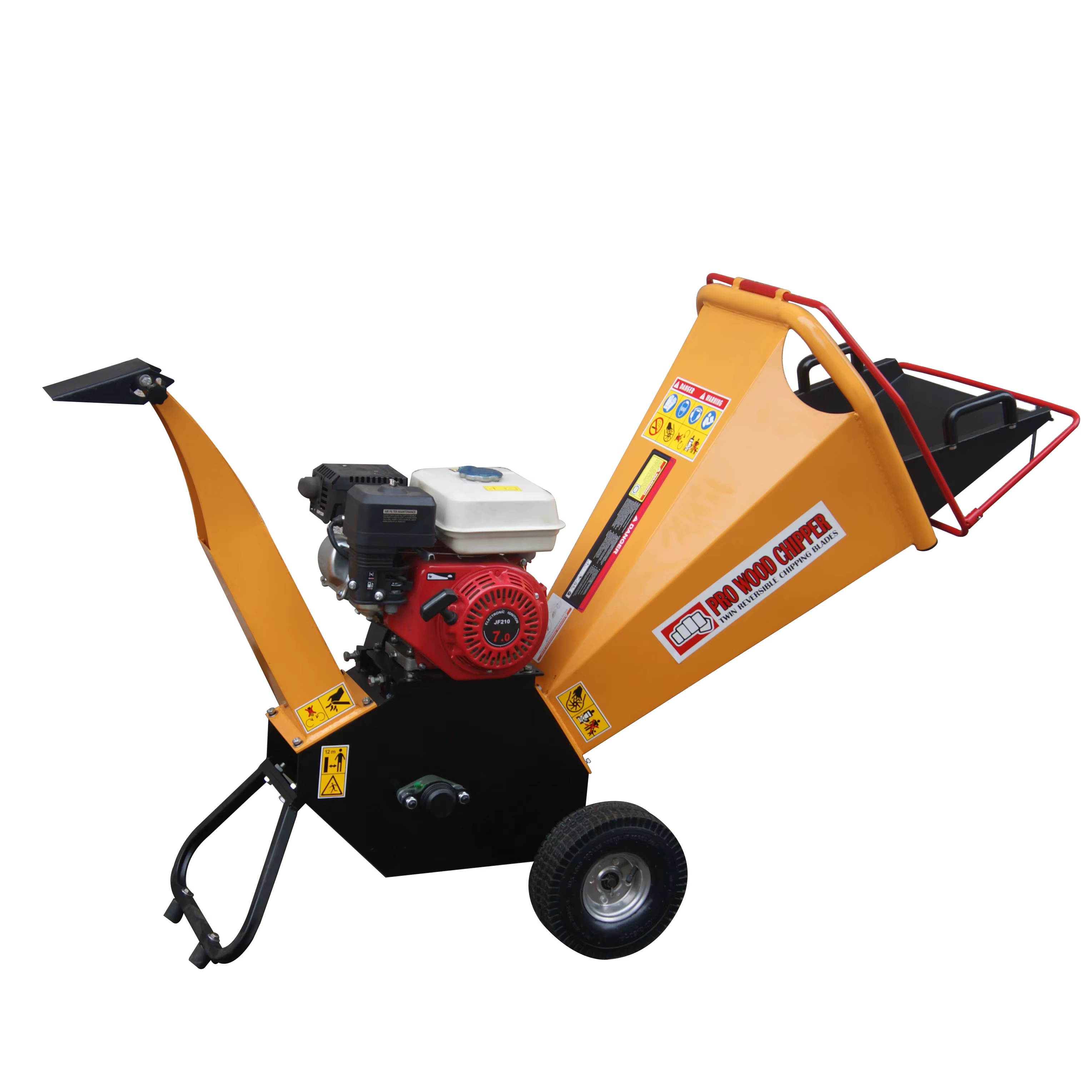 Factory Promotional Mini 7HP 212cc Gasoline Engine Powered ATV Drum 50mm Branch Wood Chipper Shredder — image 2