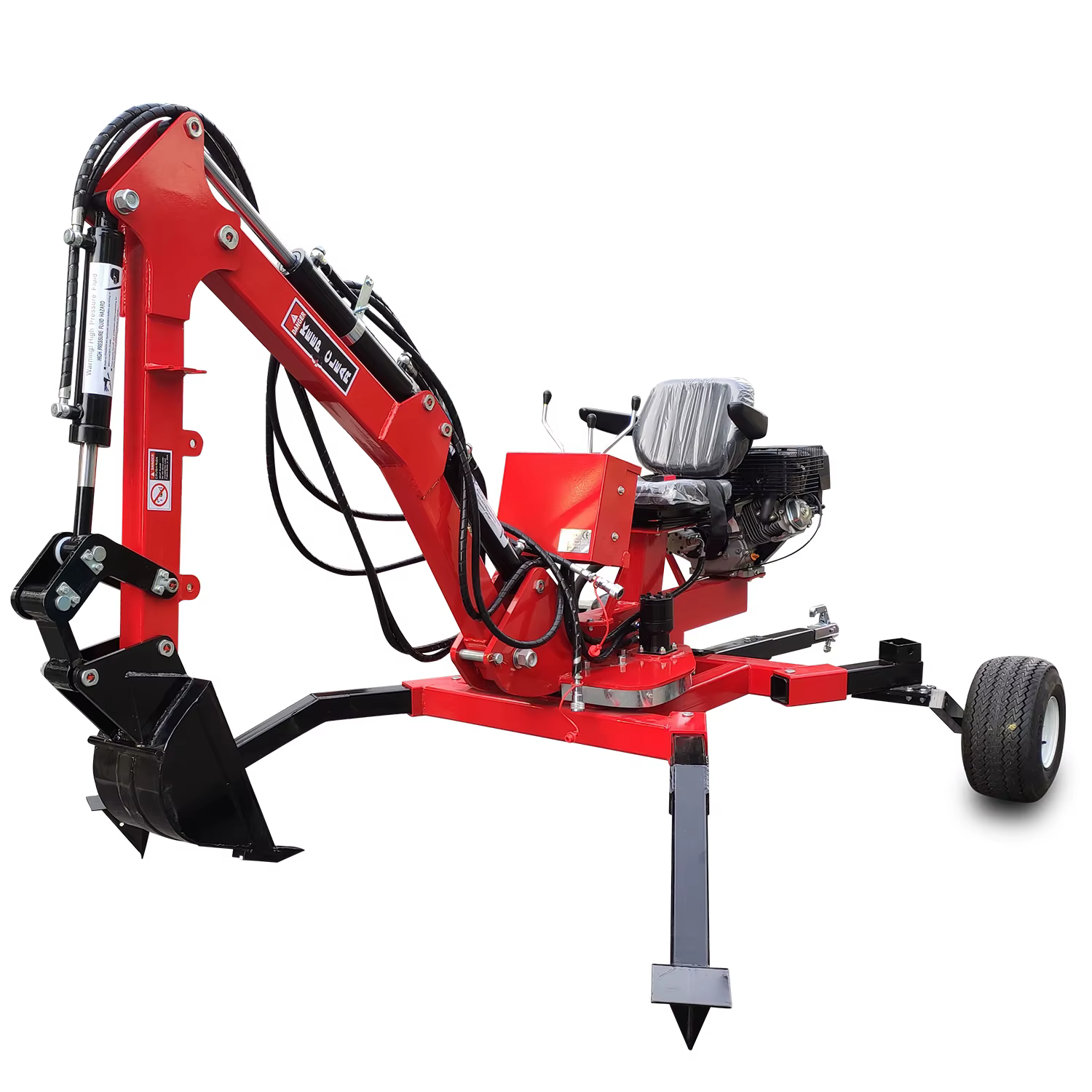 360 Degree Rotating Small Backhoe Mobile Mini Excavator ATV Towable Backhoe for Farm — image 2