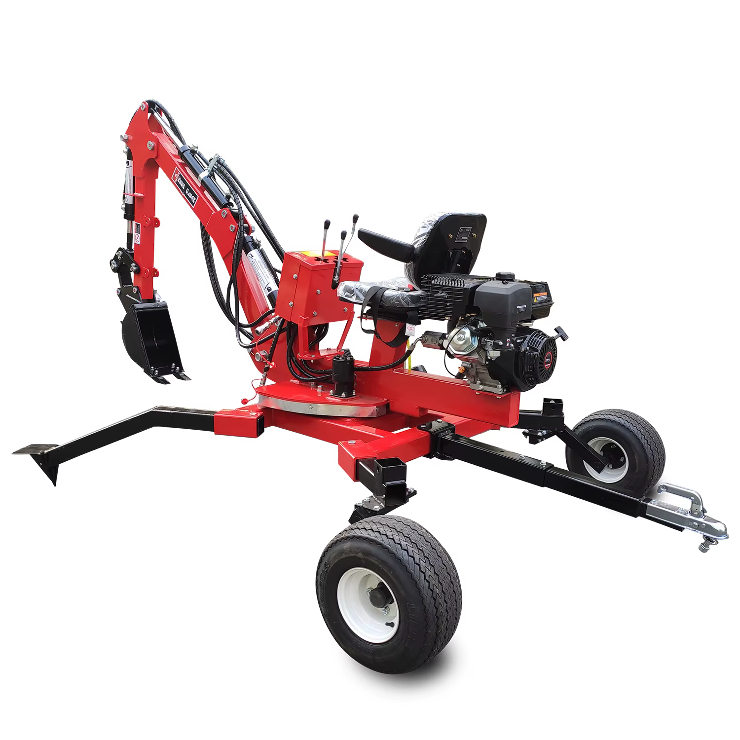 360 Degree Rotating Small Backhoe Mobile Mini Excavator ATV Towable Backhoe for Farm — image 3