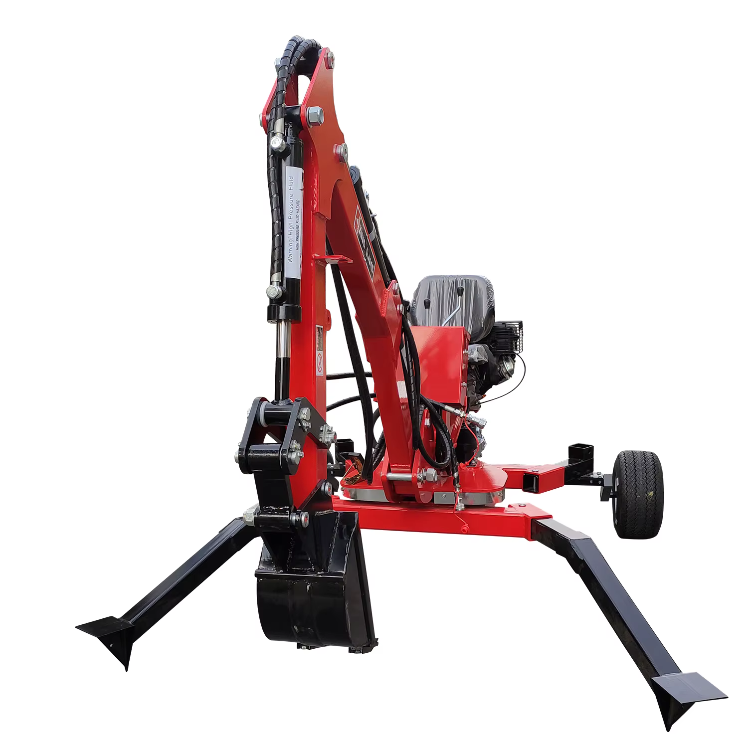 360 Degree Rotating Small Backhoe Mobile Mini Excavator ATV Towable Backhoe for Farm — image 4