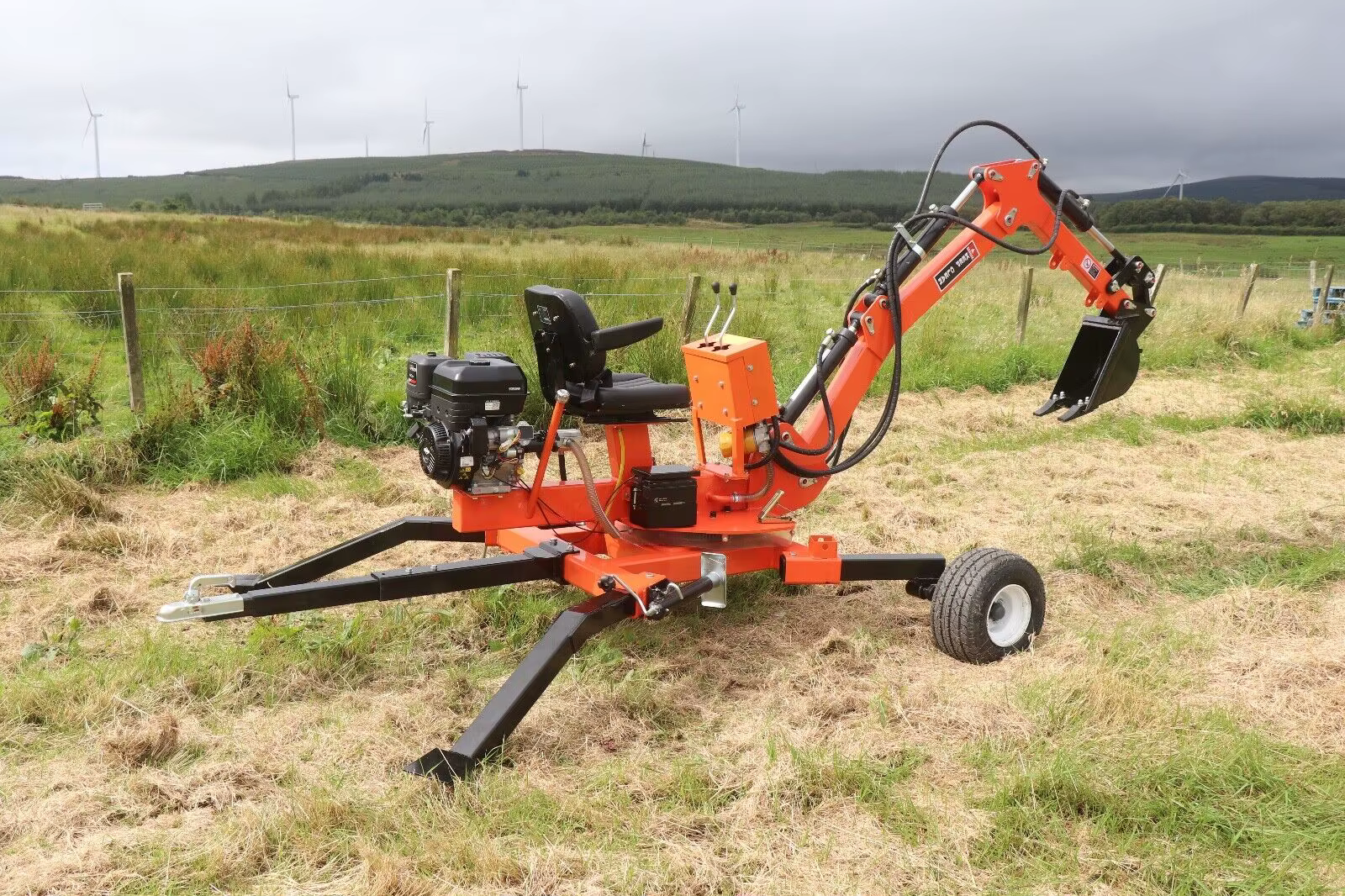 Heavy Duty Backhoe 13.5HP/15hp Gasoline Engine Farmland Construction Site Household Mini Excavator — image 4