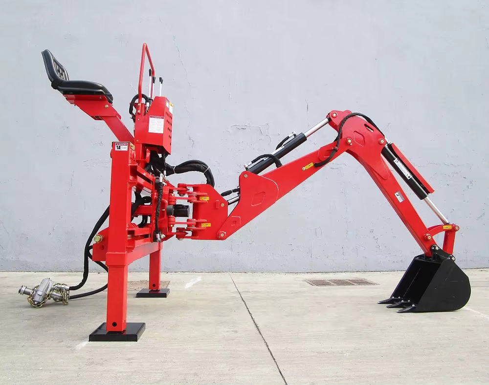 BH260 Sideshifting Tractor Towable Backhoe Excavator — image 2