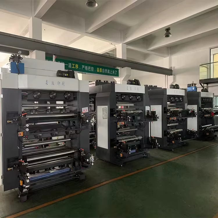 6 Color Cheap Flexo Printing Press Flexographic Printer with Metal Anilox Roller Rubber Roller — image 4