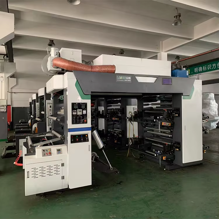 6 Color Cheap Flexo Printing Press Flexographic Printer with Metal Anilox Roller Rubber Roller — image 5