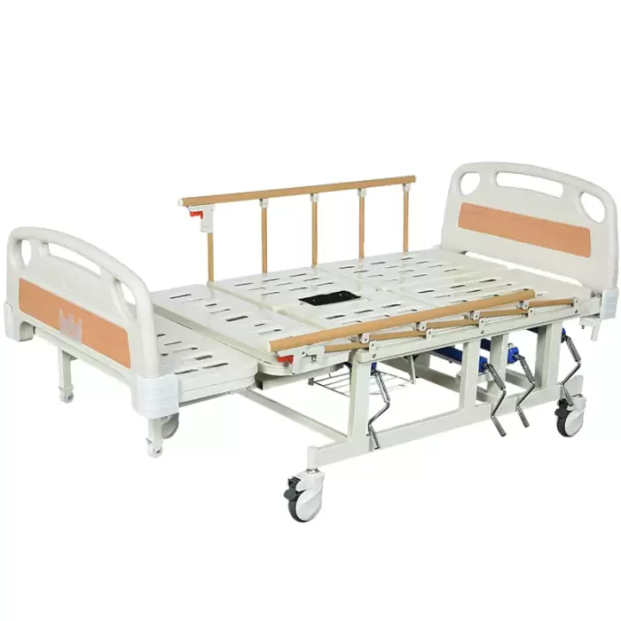 Multi-Function Manual Adjustable Half-Reversible Nursing Home Care Medical Bed with Toilet for Hospitals and Domiciles — image 3