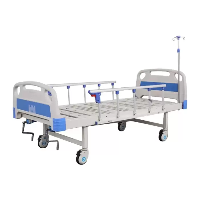Manual Crank Medical Bed Healthcare Hospital Bed Patient Nursing Folding Bed — image 3