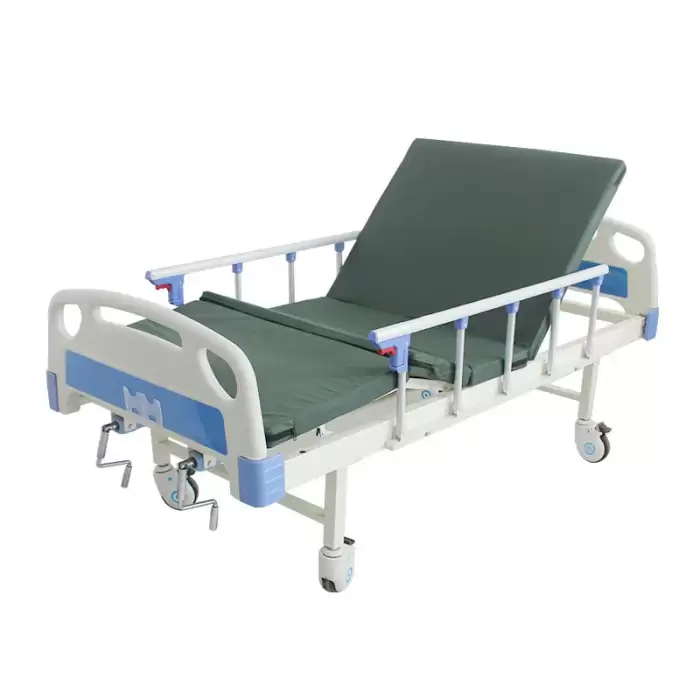 Manual Crank Medical Bed Healthcare Hospital Bed Patient Nursing Folding Bed — image 5