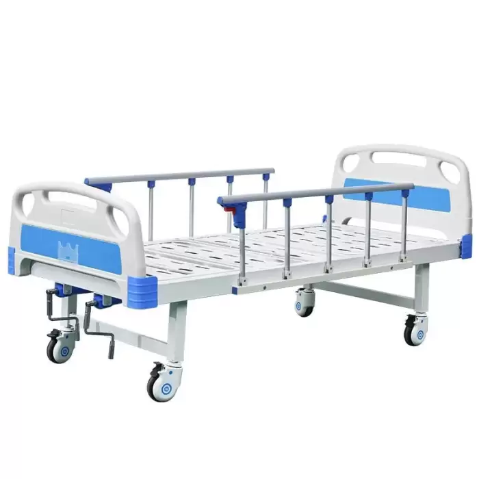Manual Crank Medical Bed Healthcare Hospital Bed Patient Nursing Folding Bed — image 7