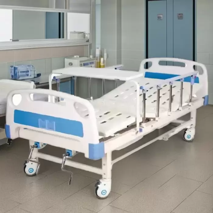 Manual Hospital Adjustable Medical Bed Hospital Equipment Patient Bed 2 Crank Hospital Bed — image 3