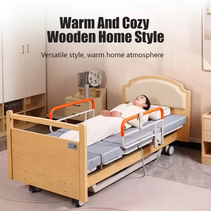 Luxury Electric Multifunctional Home Care Nursing Bed Rotating Design for Elderly Disable People for Home Hospital Use — image 4