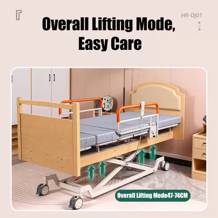 Luxury Electric Multifunctional Home Care Nursing Bed Rotating Design for Elderly Disable People for Home Hospital Use — image 6