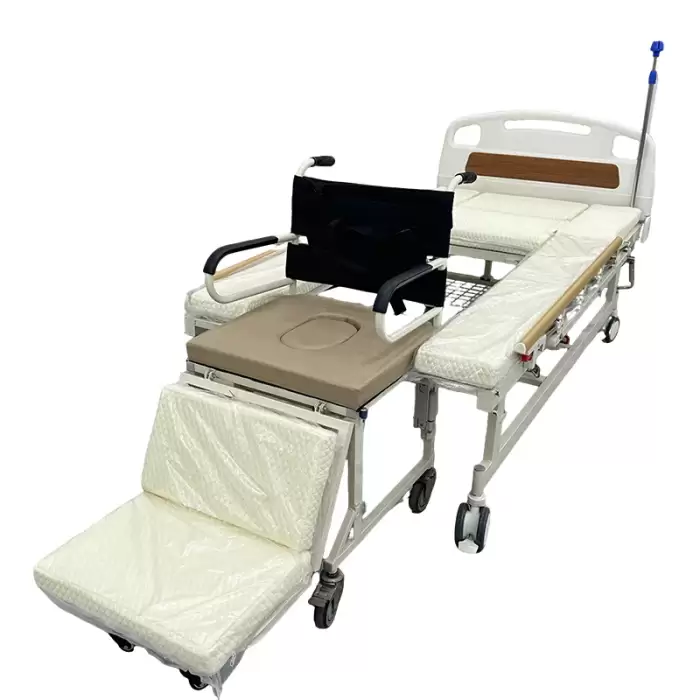 Manual Metal Hospital Bed for Home Care with 1 Year Warranty Durable Comfortable Nursing Patient Bed — image 5