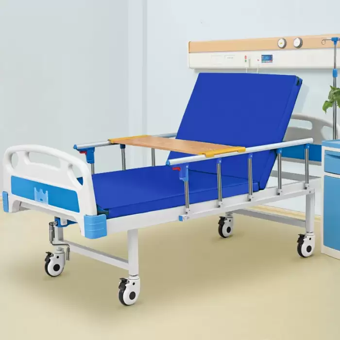 Manual 1 Crank Function Medical Equipment Nursing Bed Adjustable Backrest for Patient Hospital Bed Elderly Home Care With Toilet — image 3