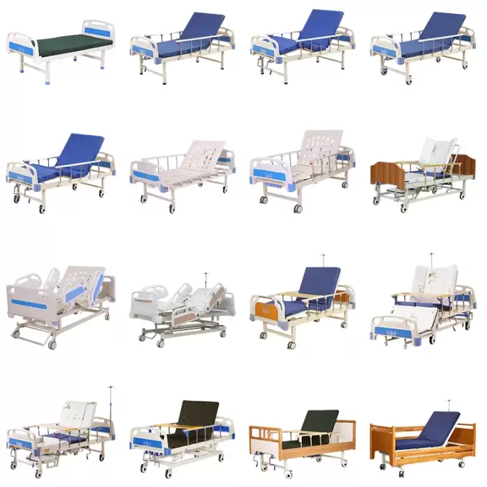 Manual 1 Crank Function Medical Equipment Nursing Bed Adjustable Backrest for Patient Hospital Bed Elderly Home Care With Toilet — image 7