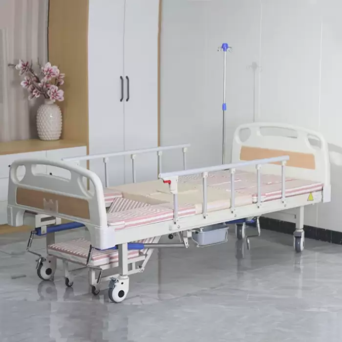 Multifunctional Turn-over Medical Nursing Bed Manual Nursing Bed 3 Cranks Hospital Bed With Toilet or Commode for Home Use — image 6