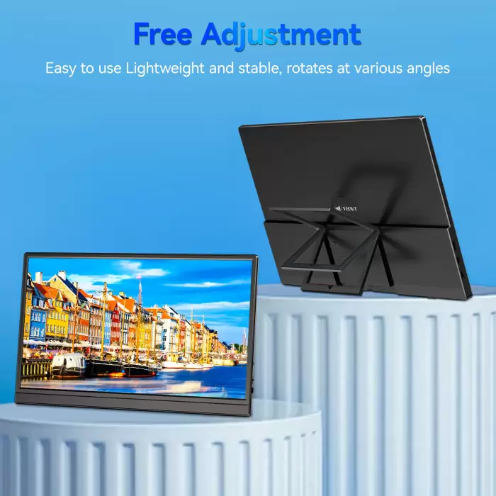 VEOUT Gift 15.6inch 60HZ Gaming Portable Monitor for Laptop, 1080P IPS Display LCD FHD External Second Computer Screen for Phone — image 4