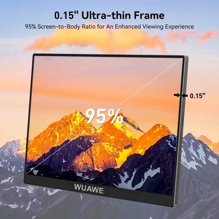 15.6 inch Nice gift Portable Monitor for Laptop, 1080P 60HZ Gaming IPS Display LCD FHD External Second Computer Screen for Phone — image 6