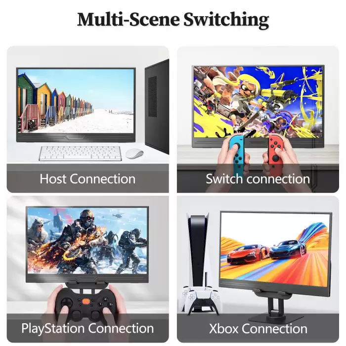 13.3 Inch Factory New Portable Monitor 1080P IPS LCD FHD External Second Screen for Laptop Smartphone PC Gaming Office Travel Ex — image 4