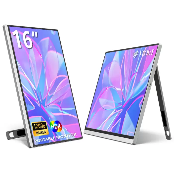 VEOUT 16 60HZ inch Gaming Portable Monitor for Laptop,1200P Display LCD FHD External Second Computer Screen — image 2