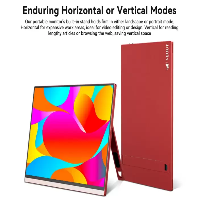 VEOUT 16 60HZ inch Gaming Portable Monitor for Laptop,1200P Display LCD FHD External Second Computer Screen — image 5