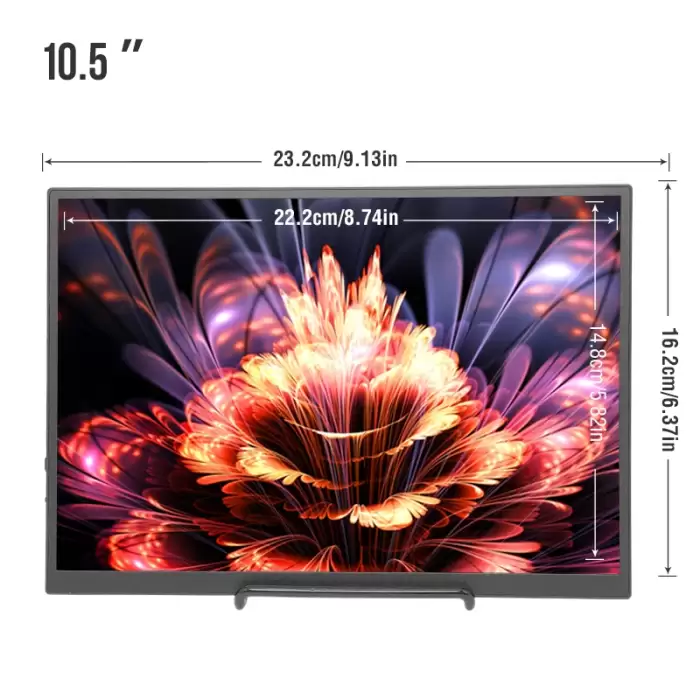 Anmite 10.5-Inch Portable Monitor 1280P HDR 15:10 Low Blue Light For XBox PS4 / 5 Switch Cell Phone PC Loptop Extension — image 3