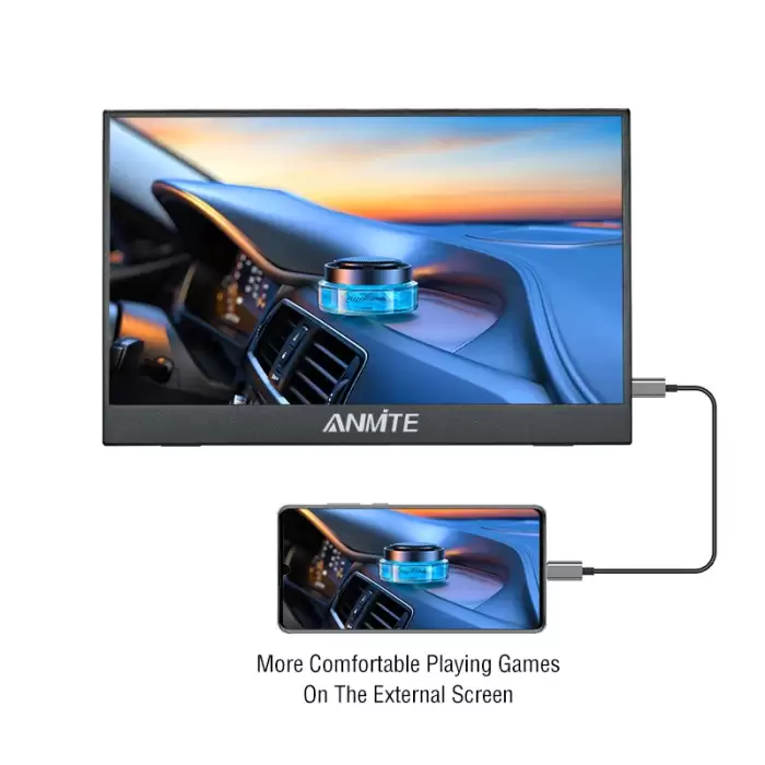 Anmite 14 Inch Touch Screen Portable Monitor Non-touch optional 16:10 400cd/m2 Gaming Display For XBox PS4/5 Switch Loptop — image 7