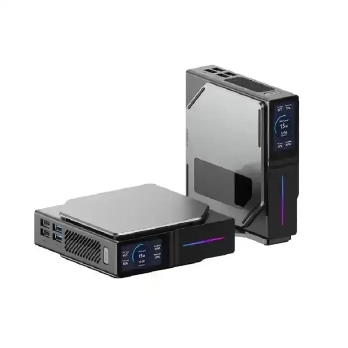 S1 LCD SCREEN Rgb Mini PC with Screen Intel Alder Lake-N95 16GB DDR4 512 M.2 SSD Vertical Computer for Home/Office. — image 3