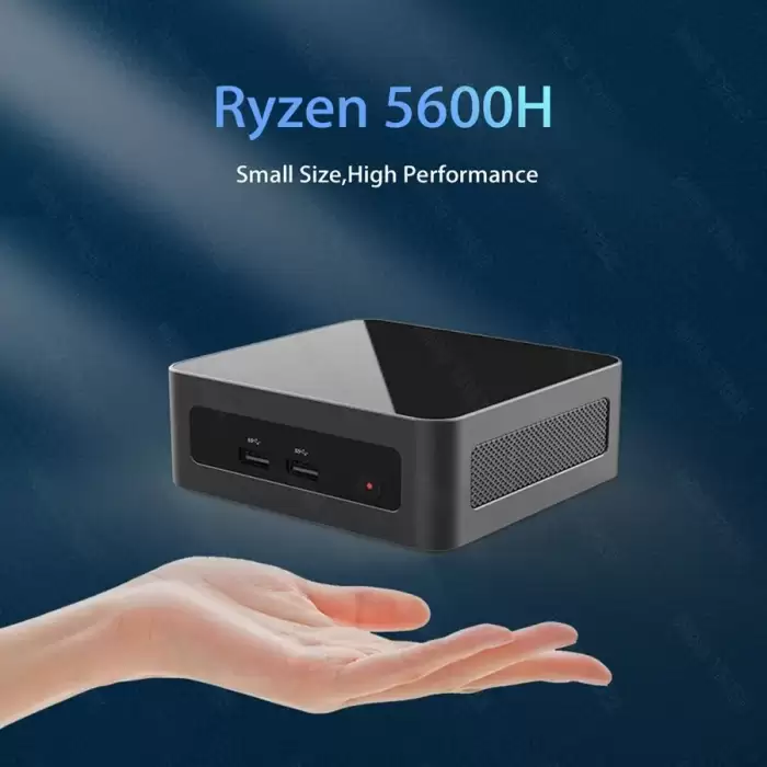 Ultra Compact Mini PC AMD R5 5600H 16G DDR4 NVME WiFi6 Dual HD Type-C 3x8K Display Home Office Gamer Mini Desktop PC Computer — image 6