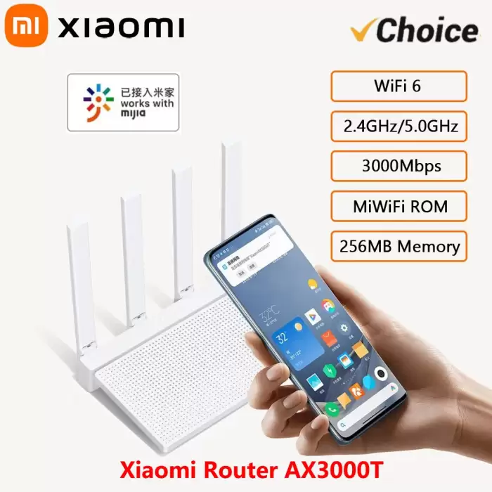 Xiaomi AX3000T Router 5GHz 160MHz Broadband 1.3GHz Processor High Speed NFC Connection For Home Office Games — image 3