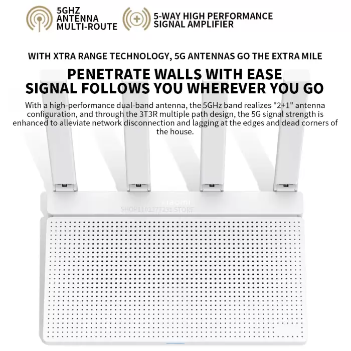 Xiaomi AX3000T Router 5GHz 160MHz Broadband 1.3GHz Processor High Speed NFC Connection For Home Office Games — image 6