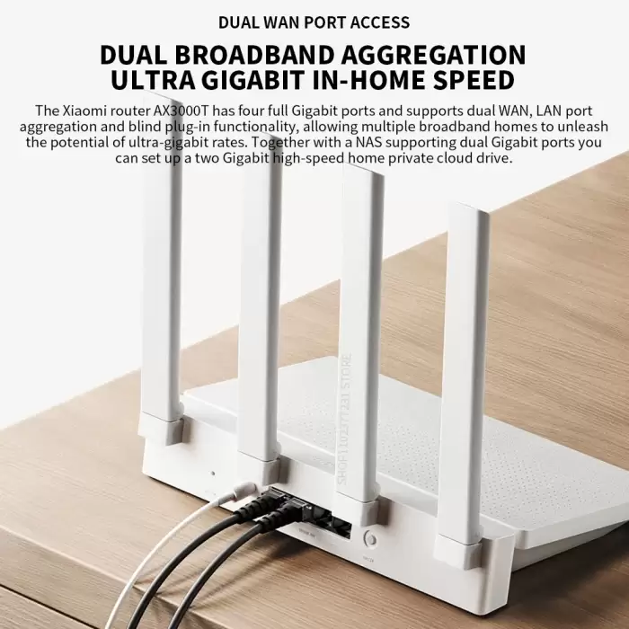 Xiaomi AX3000T Router 5GHz 160MHz Broadband 1.3GHz Processor High Speed NFC Connection For Home Office Games — image 7