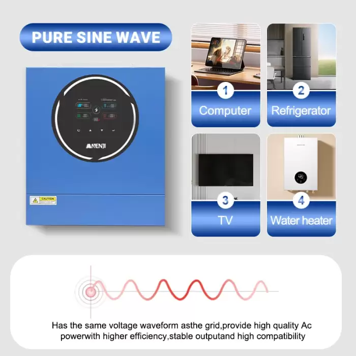 5KW 48V Hybrid Solar Inverter MPPT Off Grid Tie Solar Inverter Dual Output Color Screen Pure Sine Wave 100A Solar Charger — image 5