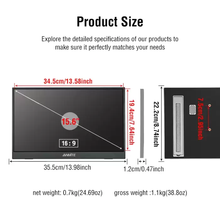 15.6-inch Wireless Portable Monitor, suitable for Wi-Fi projection on laptops, Mac computers, iphone, and Android phon — image 5