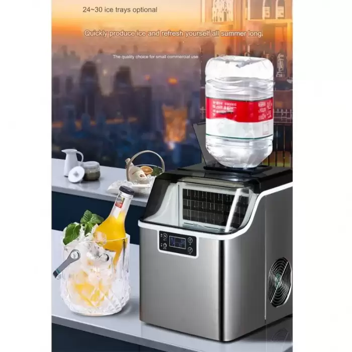 Ice Maker New Design Home Ice Maker Machine 35kg Commercial Automatic Smart Small Mini Portable — image 3