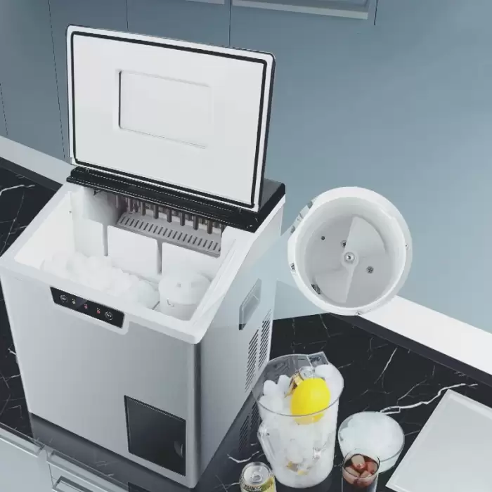 Portable Ice Machine Rapidly Self Clean Ice Maker With Crushed Ice 18pcs Per Cycle 7-10mins Snow Making Machine Push Button — image 4